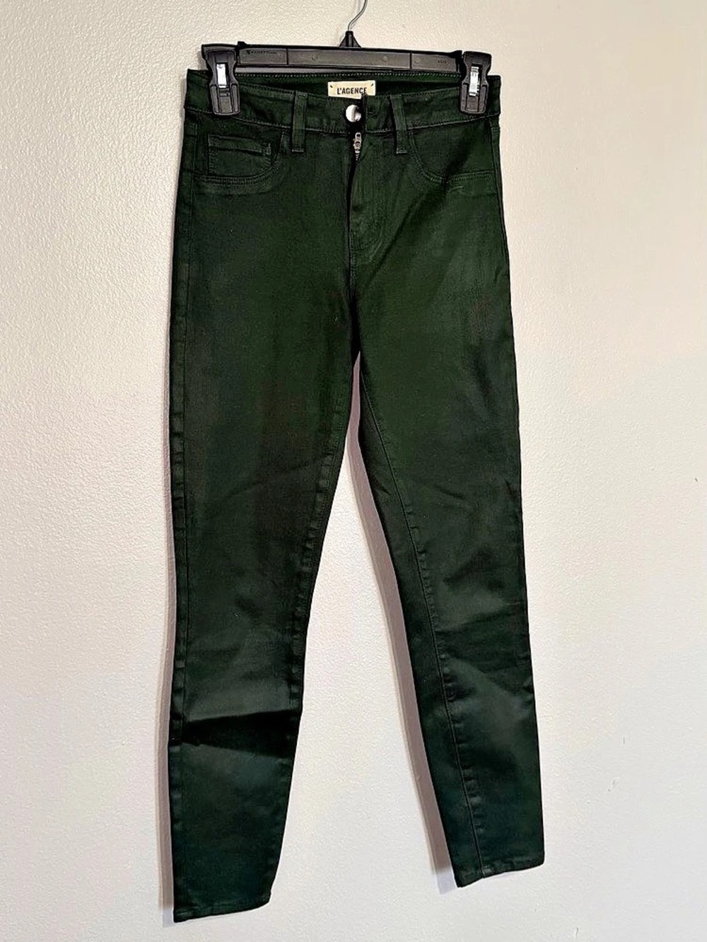 L'Agence Skinny Pants in Green Waist 25 Like New